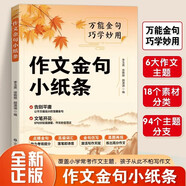 作文金句小紙條 萬(wàn)能金句巧學(xué)妙用 小學(xué)作文素材詞語(yǔ)佳句寫(xiě)作積累 作文金句精選 學(xué)小學(xué)三四年級寫(xiě)作方法與技巧書(shū)籍