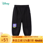 迪士尼寶寶（Disney Baby）迪士尼童裝男童褲子巴斯光年卡通九分褲 碳黑 24個月/身高90cm
