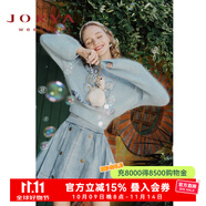 卓雅周末2023春季新款圓領(lǐng)蝴蝶兔子繡花收腰短款針織衫女EJWCCQ49 淺藍(lán)-預(yù)售7天 L -預(yù)售7天