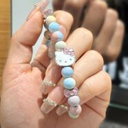 潮色繪HelloKitty彩虹手串珠女款輕奢小眾女孩子生日禮物女生手鏈 6159