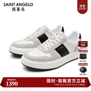報(bào)喜鳥(niǎo)板鞋男鞋【商場(chǎng)同款】秋季男士生活休閑板鞋透氣時(shí)尚百搭運(yùn)動(dòng)單鞋 白色+淺灰色 尺碼推薦:建議選比運(yùn)動(dòng)鞋小一碼購(gòu)買(mǎi) 39