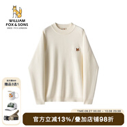 William fox&sons威廉?？怂鼓醒b東方簡奢風(fēng)德國拜耳科技德絨紅外fa熱中領(lǐng)針織衫男 象牙白 S /46