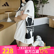 阿迪達(dá)斯 （adidas）三葉草短袖男裝女裝 秋季新款經(jīng)典棉質(zhì)運(yùn)動(dòng)寬松短袖T恤 JD3246/漢玉白 M
