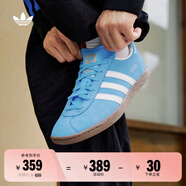 adidas「T頭鞋」STADT經(jīng)典時尚薄底運動板鞋男女阿迪達斯三葉草   藍色/亮白/漢玉白   37