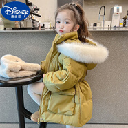 迪士尼（Disney）女童棉服2025新品女寶寶棉衣冬季棉襖女孩冬裝夾棉外套兒童羽絨服 綠色棉服 110cm