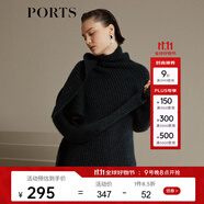 PORTS寶姿 新品女裝個(gè)性造型感多穿法毛衫LN9K433BKX003 屋頂綠 S ONE IZE