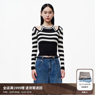 RE'VAN芮范夏季新品設計師款復古女團風條紋毛衣RN30601046 橫條紋 L/40