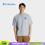 哥倫比亞（Columbia）戶外25春夏新品男女徒步登山休閑t恤寬松吸濕速干運(yùn)動短袖AE5759 039/灰色 S （170/92A）