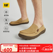 CAT卡特休閑皮鞋船鞋一腳蹬豆豆鞋經(jīng)典款舒適低幫鞋商場(chǎng)同款 杏黃 41