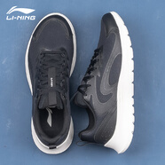 李寧男鞋跑步鞋秋冬季大網(wǎng)孔面透氣防滑耐磨休閑慢跑鞋白色男運動(dòng)鞋 黑色-4 41