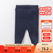 戴維貝拉（DAVE＆BELLA）秋冬季兒童毛線褲寶寶打底褲加絨女童長褲保暖小孩秋冬幼兒褲子 牛仔藍(lán) 24M/80cm(建議身高73-80cm)