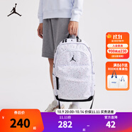 NIKE【滿(mǎn)天星】 JORDAN 耐克AJ雙肩背包大學(xué)生電腦包大容量減負書(shū)包 白色/白色/黑色【滿(mǎn)天星】 4/7【40*25*15cm 約15L】