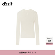 DZZIT地素【明星同款】針織衫2024冬季新款雙色設計套頭毛衣女 白色 常規(guī) XS