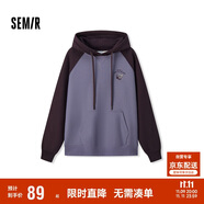 森馬（Semir）地理系列衛(wèi)衣女冬季圖案插肩袖加絨連帽上衣101724116010