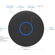 UBNT優(yōu)倍快U7-Pro-XGS/Max/Lite/IW/Outdoor無(wú)線(xiàn)WiFi7 AP Ubiquiti U7-Pro-XGS-B[黑色]