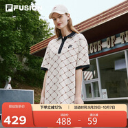 FILA FUSION斐樂(lè )官方潮牌女子連衣裙夏時(shí)尚寬松POLO領(lǐng)連身裙