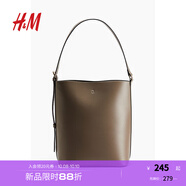H&M女士包袋2025秋季新款手提包附帶小包時(shí)尚通勤購(gòu)物包1278242 深米色