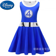 迪士尼（Disney）神奇4俠初露鋒芒隱形女蘇珊斯通理查茲cos服霹靂火cosplay連衣裙 無袖連衣裙 110 cm
