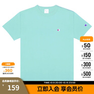 Champion冠軍棉T恤男夏季美式復古運動情侶圓領簡約多巴胺穿搭短袖上衣女 薄荷綠 M