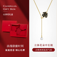 Jay山茶花毛衣鏈女掛件衣服配飾長(zhǎng)款項(xiàng)鏈吊墜掛繩掛飾送女友生日禮物 【山茶花禮盒】黑色