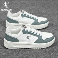 喬丹板鞋男鞋2025秋季新款空軍一號百搭休閑鞋子運動(dòng)鞋低幫小白鞋 象牙白/石板綠 41