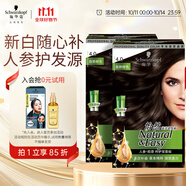 施華蔻（Schwarzkopf）怡然滋養(yǎng)染發(fā)霜4.0自然棕色*2 染發(fā)劑染發(fā)膏植物人參多次蓋白補(bǔ)染