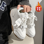 回力官方男鞋冬季皮面板鞋男新款內增高運動(dòng)鞋子男潮流百搭高幫鞋