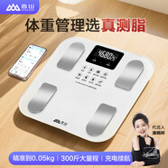 香山體脂秤 真電極智能稱(chēng)體重秤電子秤人體秤家用減肥 22項數據 LCD顯示屏【Type-C充電款】