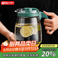 天喜涼水壺大容量玻璃冷水壺花茶杯家用茶水泡茶壺2300ml老師禮物
