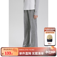 ELLE KIDS童裝 戴帽天鵝絨秋季女童休閑套燙鉆開衫外套/長褲可選 灰色-長褲 120 （110/120）