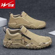 雙星男鞋2025新款秋季一腳蹬工地戶(hù)外登山工裝馬丁潮鞋 卡其色 42