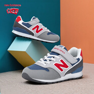 NEW BALANCE 童鞋小中童0-7歲新款拼接透氣舒適防滑休閑軟底跑步運動(dòng)鞋996 灰色/灰藍996TG3 23.5 （腳長(cháng)13.5cm）