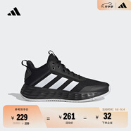 adidas OWNTHEGAME 2.0低幫團隊款實戰(zhàn)運動籃球鞋男子阿迪達斯 黑/白   46.5