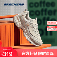 斯凱奇（Skechers）摩卡熊1代丨女子莫蘭迪淺色運動(dòng)鞋女鞋休閑復古百搭熊貓鞋老爹鞋 香草摩卡/NAT 39.5