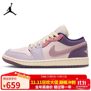 耐克（NIKE）休閑鞋女 潮流復(fù)古 喬丹AJ1 JORDAN 1運(yùn)動(dòng)鞋DZ2768-651粉紫36