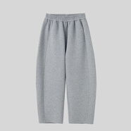 ZZ&FFZzZHANG【別致浪漫】春季時(shí)尚斜領(lǐng)露肩衛衣+休閑空氣彎刀衛衣套裝 花灰衛褲 S