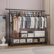 楠葉 落地晾衣架 陽(yáng)臺衣架  移動(dòng)衣架 簡(jiǎn)易晾衣桿 臥室掛衣架YJX-27