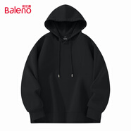 班尼路（Baleno）連帽衛(wèi)衣男春秋季潮流ins簡約大碼帶帽上衣男生寬松慵懶純色帽衫