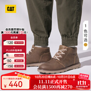 CAT卡特馬丁靴工裝靴男鞋牛皮休閑通勤新復(fù)古回潮高幫皮靴P725612 淺褐色 40