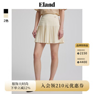 ELAND衣戀半身裙百褶裙A字裙設(shè)計(jì)感超短裙溫柔甜美風(fēng)夏 淺黃色(31)L/Yellow M 165