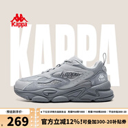KAPPA卡帕男鞋老爹鞋秋季薄款運動鞋子男百搭輕便透氣休閑跑步鞋潮鞋男 C15D礦物灰 41