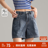 森馬牛仔褲女簡(jiǎn)約時(shí)尚A字褲ins潮夏季涼感短褲休閑風(fēng)109324122005