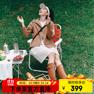 艾萊依（ERAL）戶外輕運(yùn)動(dòng)外套女春季新款連帽科技面料短款休閑設(shè)計(jì)感上衣 酷颯棕 S 155/80A