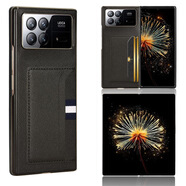 小米（MI）【品質(zhì)原裝】適用新款小米mixfold4手機殼MIXFOLD3折疊屏錢(qián)包插卡 【黑色插卡】HD雙面皮殼 小米_MIX_FOLD_3