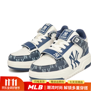 MLB中幫板鞋男鞋女鞋新款增高老花運動(dòng)鞋情侶款NY休閑鞋運動(dòng)休閑鞋 紐約洋基隊/海軍藍 37.5