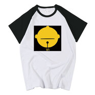 OLOEY電鋸人蕾塞同款黑白插肩長(cháng)袖短袖t恤二次元動(dòng)漫痛衣cosplay服裝 插件黑短袖02 S