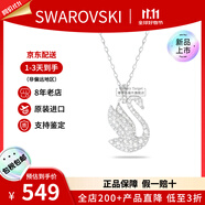 施華洛世奇（SWAROVSKI）漸變色藍天鵝項鏈女士首飾飾品鎖骨鏈 生日38女神節(jié)禮物送女友 【新品】白色中號 5647872