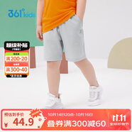 361°兒童短褲夏季男女童3-12歲透氣運(yùn)動褲梭織五分褲 灰 120