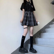 胖妹妹大碼jk制服加肥加大JK套裝胖mm300斤微黑裙日系百褶短裙 配大衣洋氣收腰A字森系溫柔 6XL   250-300