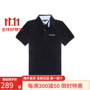 Tommy HilfigerSS23 純色LOGO印花短袖polo衫 男款 001黑色 L